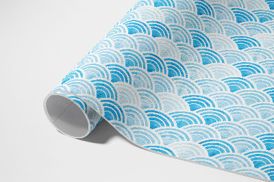 Vinyl carpet Wave pattern in watercolor Asian style