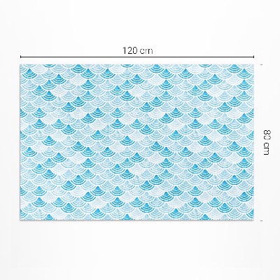 Vinyl carpet Wave pattern in watercolor Asian style