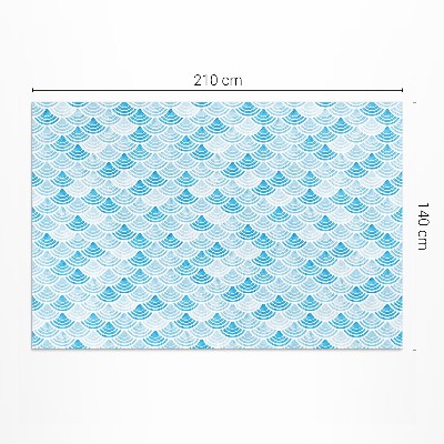 Vinyl carpet Wave pattern in watercolor Asian style