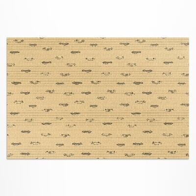 Vinyl carpet Old retro vintage cars