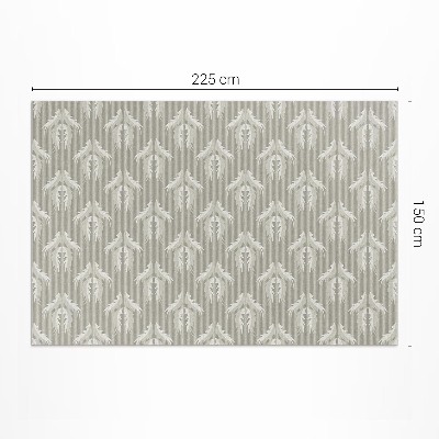 Vinyl carpet Regular ornamental floral pattern