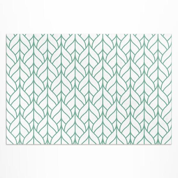 Vinyl carpet Minimalist linear leaf pattern