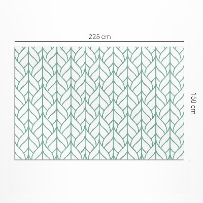 Vinyl carpet Minimalist linear leaf pattern