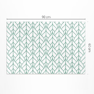 Vinyl carpet Minimalist linear leaf pattern