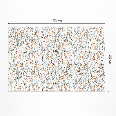 Vinyl carpet Boho-style flowers and twigs
