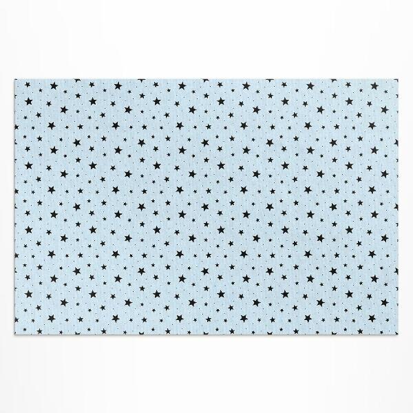 Vinyl carpet Fine black cosmos stars