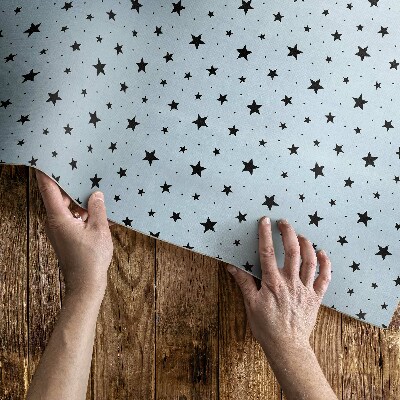 Vinyl carpet Fine black cosmos stars