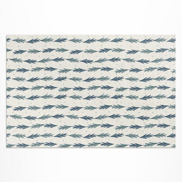 Vinyl carpet Boho decorative pattern with fine leaves
