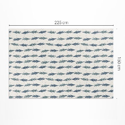 Vinyl carpet Boho decorative pattern with fine leaves