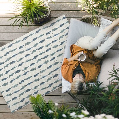 Vinyl carpet Boho decorative pattern with fine leaves