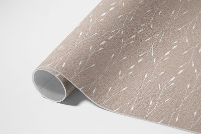 Vinyl carpet Fine and delicate boho leaves and branches