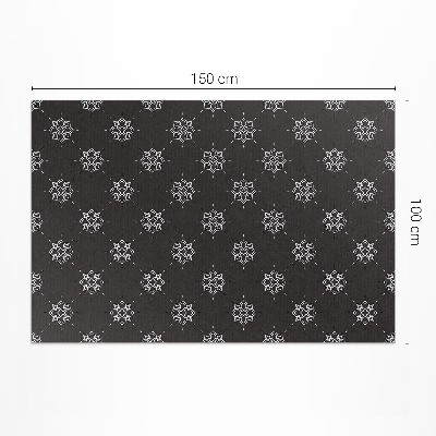 Vinyl carpet Regular pattern linear flowers