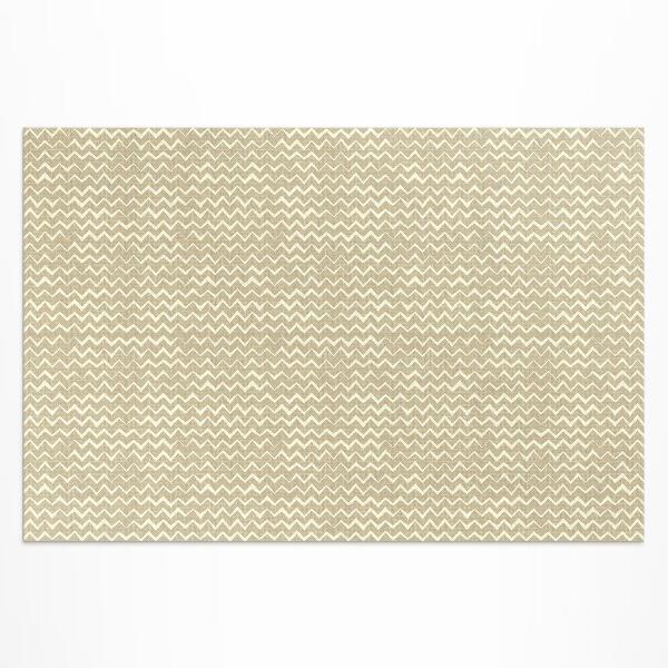 Vinyl carpet Boho design with irregular seams
