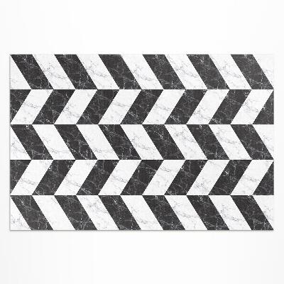 Vinyl carpet Monochrome marble stone in the shape of a heringbone