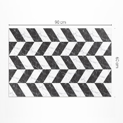 Vinyl carpet Monochrome marble stone in the shape of a heringbone