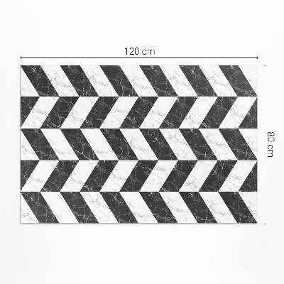 Vinyl carpet Monochrome marble stone in the shape of a heringbone