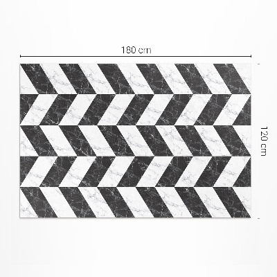 Vinyl carpet Monochrome marble stone in the shape of a heringbone