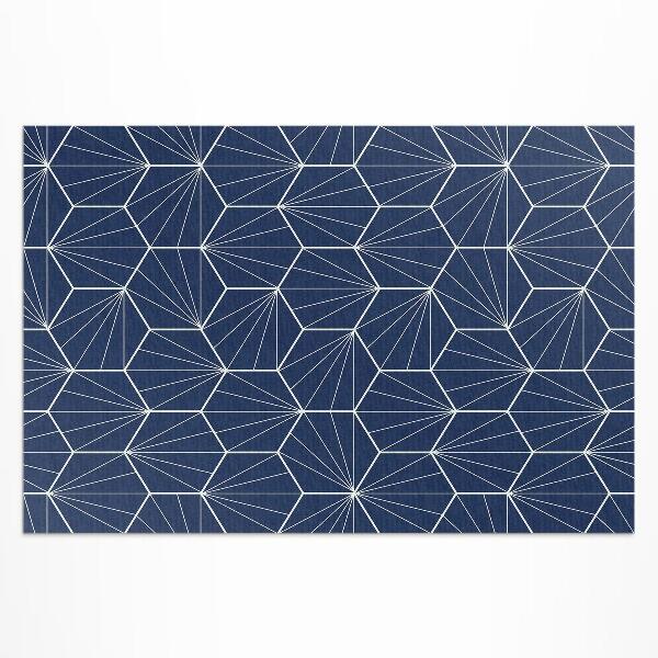 Vinyl carpet Hexagons with linear patterns