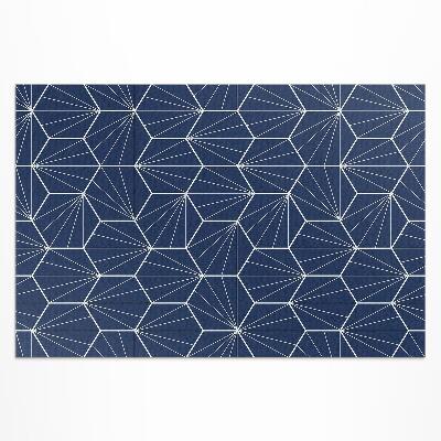 Vinyl carpet Hexagons with linear patterns