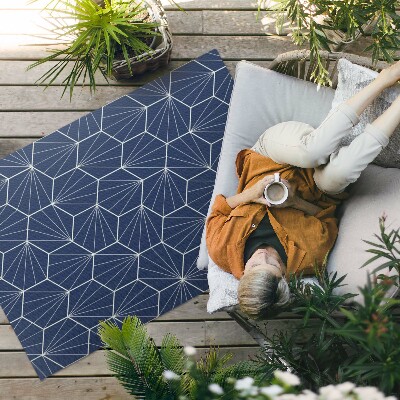 Vinyl carpet Hexagons with linear patterns