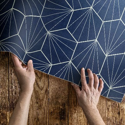 Vinyl carpet Hexagons with linear patterns