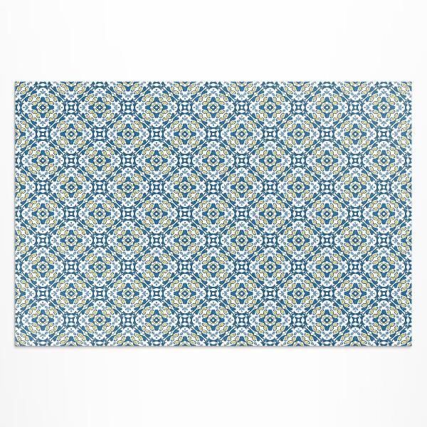 Vinyl carpet Portuguese mosaic ornamental tiles