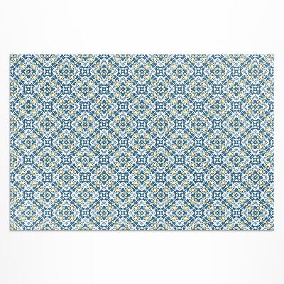Vinyl carpet Portuguese mosaic ornamental tiles