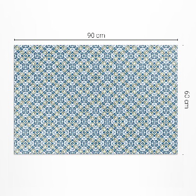 Vinyl carpet Portuguese mosaic ornamental tiles