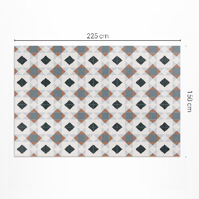 Vinyl carpet Beautiful geometric mosaic tiles