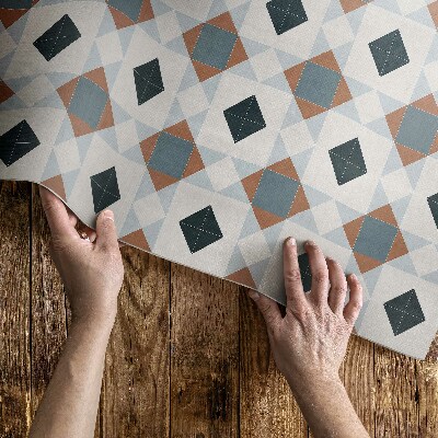 Vinyl carpet Beautiful geometric mosaic tiles