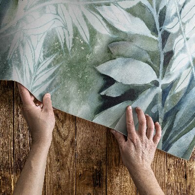 Vinyl carpet Watercolor watercolor leaves delicate branches