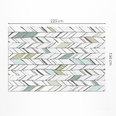 Vinyl carpet Abstract herringbone Indian style