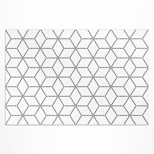 Vinyl carpet 3D cubes modern dots