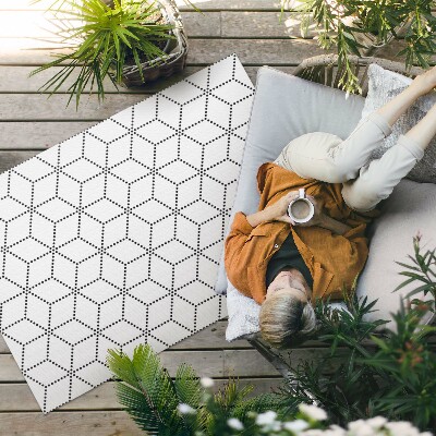 Vinyl carpet 3D cubes modern dots