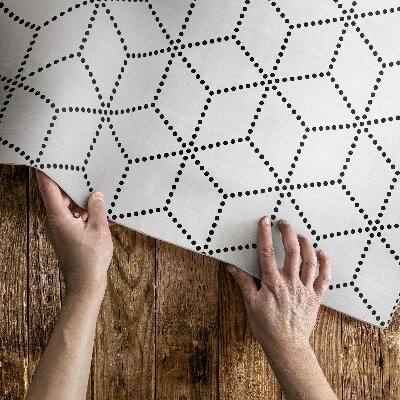 Vinyl carpet 3D cubes modern dots