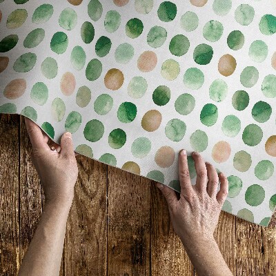 Vinyl carpet Watercolor painted dots boho circles