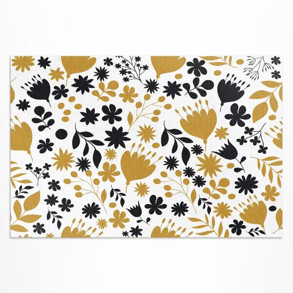 Vinyl carpet Illustration of flowers and leaves on a meadow