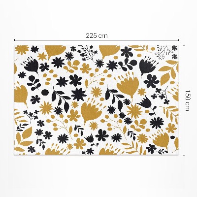 Vinyl carpet Illustration of flowers and leaves on a meadow