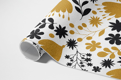 Vinyl carpet Illustration of flowers and leaves on a meadow