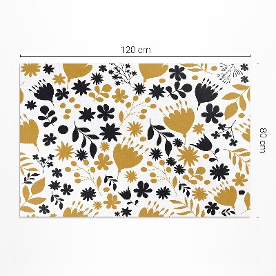 Vinyl carpet Illustration of flowers and leaves on a meadow