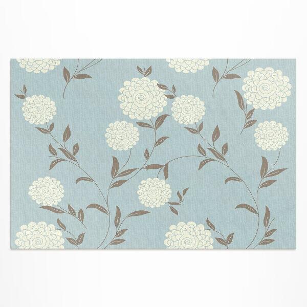 Vinyl carpet Large white chrysanthemums on pastel background