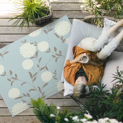 Vinyl carpet Large white chrysanthemums on pastel background