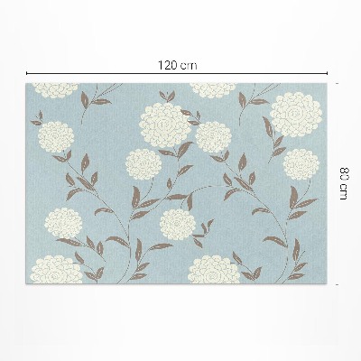 Vinyl carpet Large white chrysanthemums on pastel background