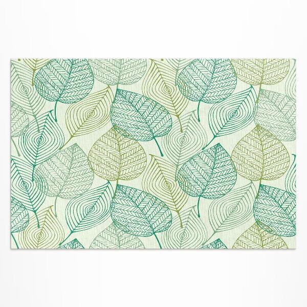Vinyl carpet Composition of nature linear leaves