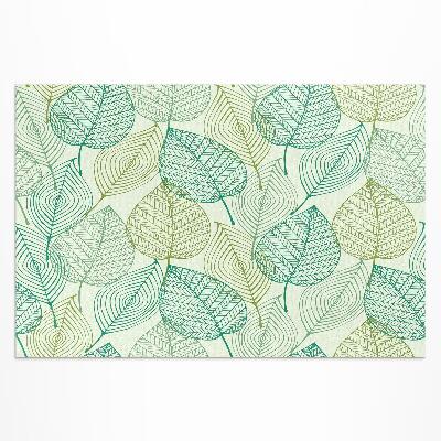 Vinyl carpet Composition of nature linear leaves