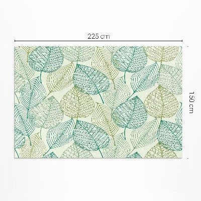 Vinyl carpet Composition of nature linear leaves