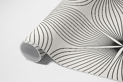 Vinyl carpet Elegant flowers with dark lines