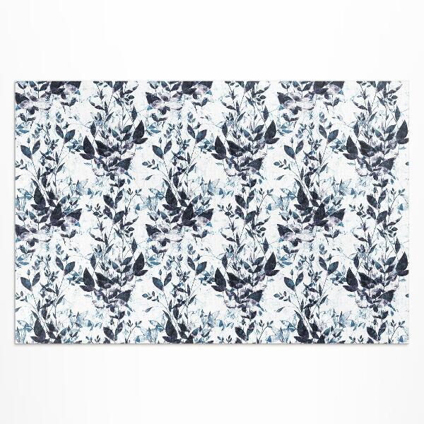 Vinyl carpet Vine leaves in indigo watercolor