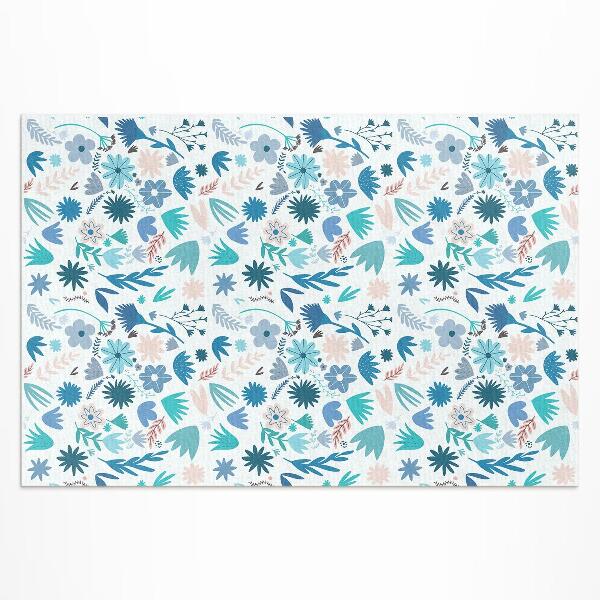 Vinyl carpet Pastel flowers and boho plants