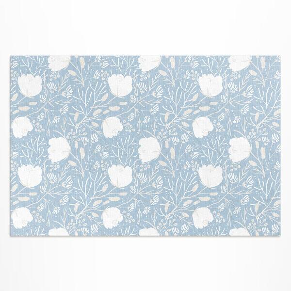 Vinyl carpet Beautiful flowers on pastel background